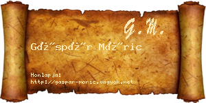 Gáspár Móric névjegykártya
