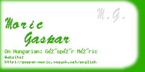 moric gaspar business card